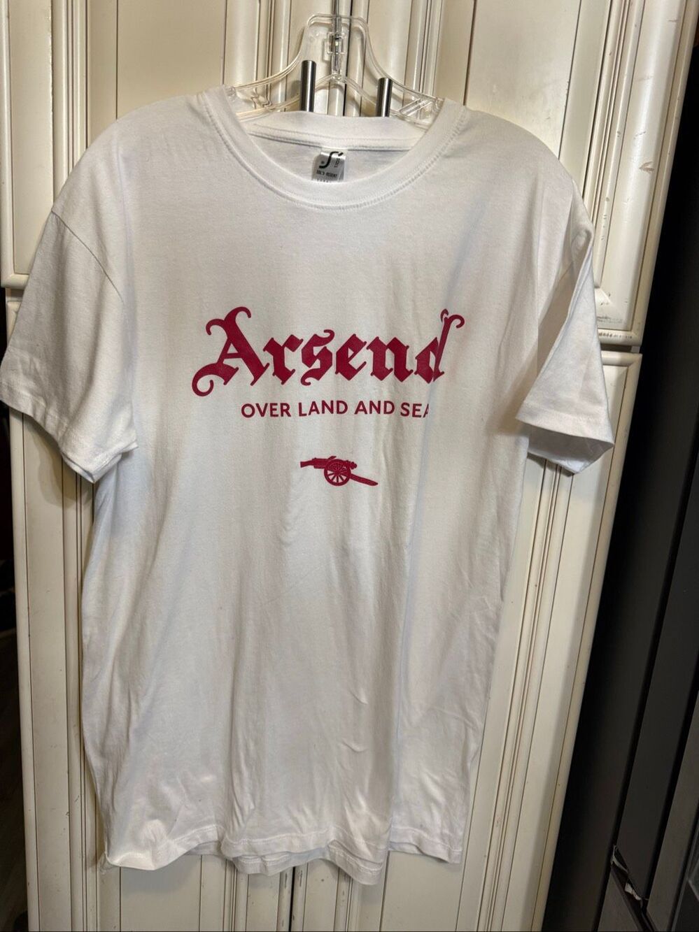 Sol's Adults Arsenal Crew Neck Short Sleeve Graphic T-Shirt White Red Large